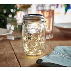 Vue Lampe solaire d'extérieur - Pot lamp de couleur blanc| Krokrodeal