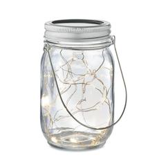 Vue Lampe solaire d'extérieur - Pot lamp de couleur blanc| Krokrodeal