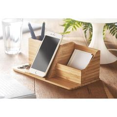 Vue Chargeur sans fil de bureau - Groovy de couleur marron| Krokrodeal