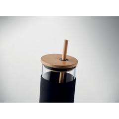 Vue Gobelet en verre 450ml. - Strass de couleur noir| Krokrodeal