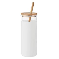 Vue Gobelet en verre 450ml. - Strass de couleur blanc| Krokrodeal
