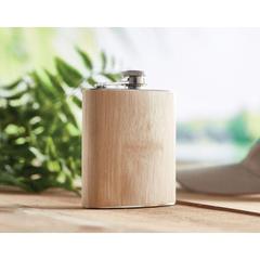 Vue Flasque en bambou 170ml - Hiphip de couleur marron| Krokrodeal
