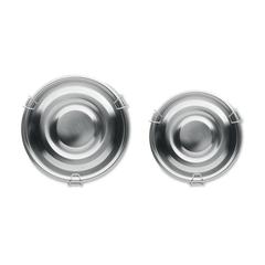 Vue Set de 2 boîtes en inox - Elles de couleur gris| Krokrodeal
