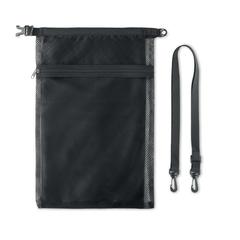 Vue Sac étanche 6L avec sangle - Scuba mesh de couleur noir| Krokrodeal