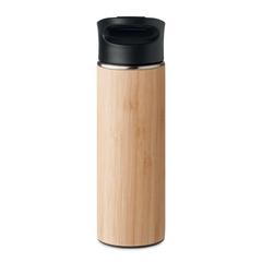 Vue Bouteille bambou double paroi - Nanda de couleur marron| Krokrodeal