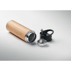 Vue Bouteille bambou double paroi - Nanda de couleur marron| Krokrodeal
