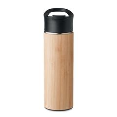 Vue Bouteille bambou double paroi - Nanda de couleur marron| Krokrodeal