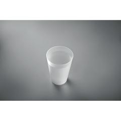 Vue Gobelet réutilisable 300ml - Festa large de couleur blanc| Krokrodeal