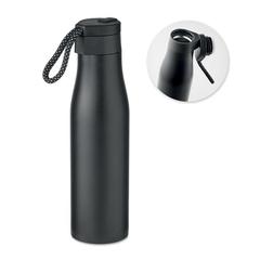 Vue Bouteille double paroi 600ml - Ursus de couleur noir| Krokrodeal