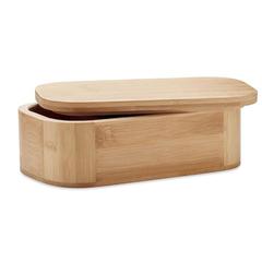 Vue Lunch box en bambou 1L - Laden large de couleur marron| Krokrodeal