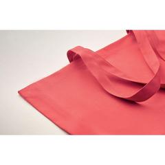 Vue Sac toile recyclée 280 gr/m ² - Respect coloured de couleur rouge| Krokrodeal