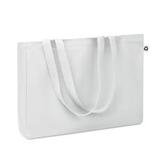 Vue Sac toile recyclée 280 gr/m ² - Respect coloured de couleur blanc| Krokrodeal