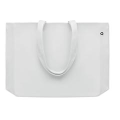 Vue Sac toile recyclée 280 gr/m ² - Respect coloured de couleur blanc| Krokrodeal