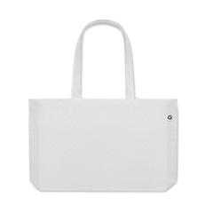 Vue Sac toile recyclée 280 gr/m ² - Respect coloured de couleur blanc| Krokrodeal