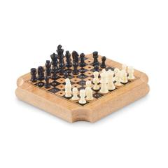 Vue Jeu de sous-verre 4 pièces - Coastgame de couleur marron| Krokrodeal