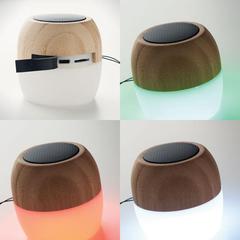 Vue Haut-parleur sans fil en bambou - Cleveland de couleur marron| Krokrodeal