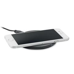 Vue Chargeur sans fil rond bambou - Rundo + de couleur noir| Krokrodeal