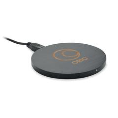 Vue Chargeur sans fil rond bambou - Rundo + de couleur noir| Krokrodeal