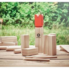 Vue Jeu de lancer en bois de pin - King de couleur marron| Krokrodeal
