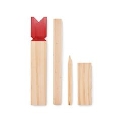 Vue Jeu de lancer en bois de pin - King de couleur marron| Krokrodeal