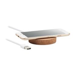 Vue Chargeur sans fil rond 10W - Koke de couleur marron| Krokrodeal