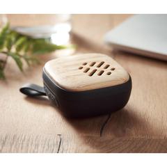 Vue Haut-parleur sans fil Bambou - Mala de couleur noir| Krokrodeal