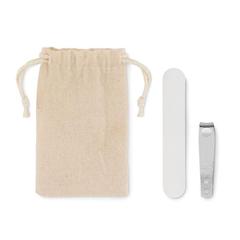Vue Set manucure dans une pochette - Nails up de couleur marron| Krokrodeal