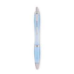 Vue Stylo à bille en RPET - Rio rpet de couleur bleu| Krokrodeal