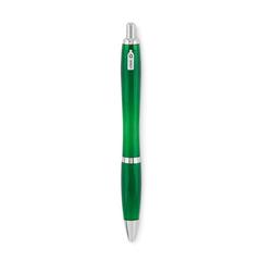 Vue Stylo à bille en RPET - Rio rpet de couleur vert| Krokrodeal