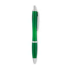 Vue Stylo à bille en RPET - Rio rpet de couleur vert| Krokrodeal