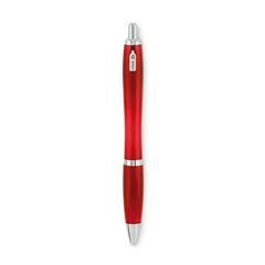 Vue Stylo à bille en RPET - Rio rpet de couleur rouge| Krokrodeal