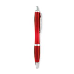 Vue Stylo à bille en RPET - Rio rpet de couleur rouge| Krokrodeal