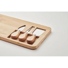 Vue Plateau à fromage en bambou - Glenavy de couleur marron| Krokrodeal