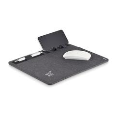 Vue Tapis de souris RPET chargeur - Superpad de couleur gris| Krokrodeal