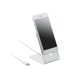 Vue Chargeur magnétique portable - Melis de couleur gris| Krokrodeal