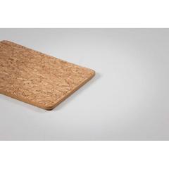 Vue Etiquette à bagage en liège - Coco de couleur marron| Krokrodeal