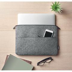 Vue Sac pour ordinateur en RPET - Toplo de couleur gris| Krokrodeal