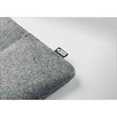 Vue Sac pour ordinateur en RPET - Toplo de couleur gris| Krokrodeal
