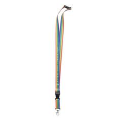 Vue Lanyard en RPET arc-en-ciel - Bowyard de couleur -| Krokrodeal