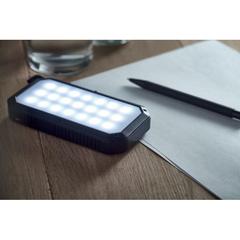 Vue Chargeur solaire 8000mAh - Powereight de couleur noir| Krokrodeal