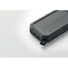 Vue Chargeur solaire 8000mAh - Powereight de couleur noir| Krokrodeal