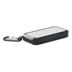 Vue Chargeur solaire 8000mAh - Powereight de couleur noir| Krokrodeal