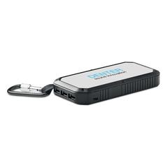 Vue Chargeur solaire 8000mAh - Powereight de couleur noir| Krokrodeal