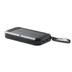 Vue Chargeur solaire 8000mAh - Powereight de couleur noir| Krokrodeal