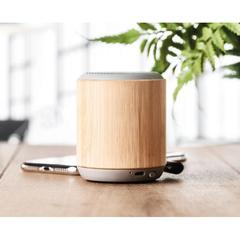 Vue Haut-parleur sans fil en bambou - Rugli de couleur marron| Krokrodeal