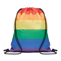 Sac à cordon arc-en-ciel RPET - Bow publicitaire pas cher