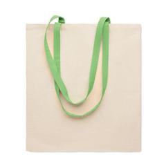 Vue Sac shopping en coton 140 gr/m² - Zevra de couleur vert| Krokrodeal