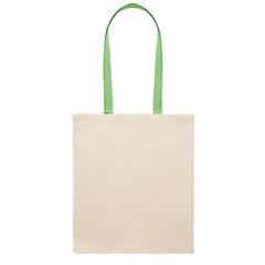 Vue Sac shopping en coton 140 gr/m² - Zevra de couleur vert| Krokrodeal