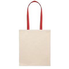 Vue Sac shopping en coton 140 gr/m² - Zevra de couleur rouge| Krokrodeal