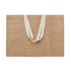 Vue Sac shopping en jute - Fulla de couleur marron| Krokrodeal